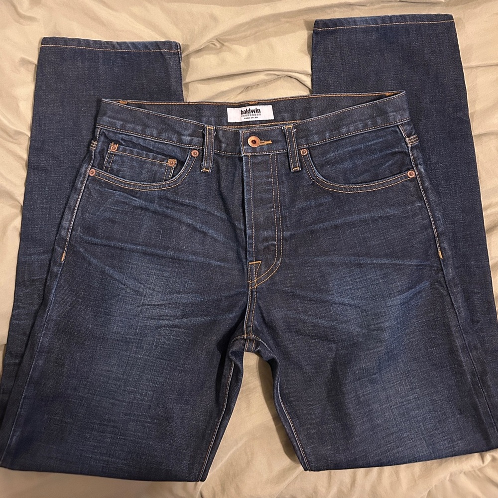 NWOT MENS Baldwin jeans- The 53 The Relaxed Fit, size 30. Made in USA